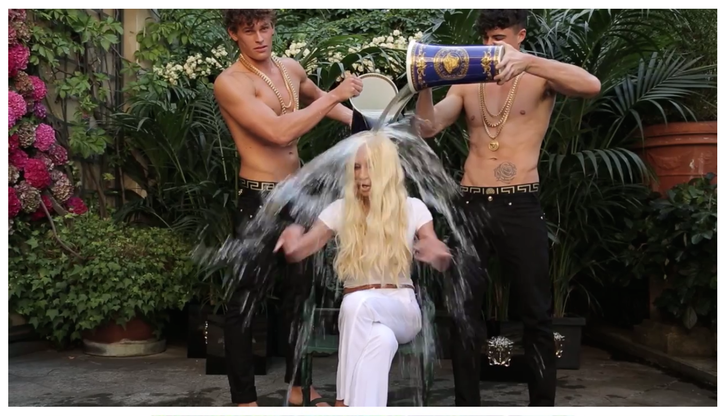 Donatella Versace ALS Ice Bucket Challenge
