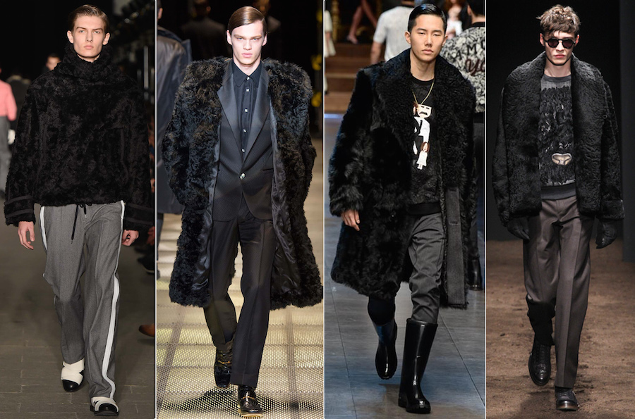 BLACK FUR - Andrea Pompilio, Versace, Dolce & Gabbana, Salvatore Ferragamo