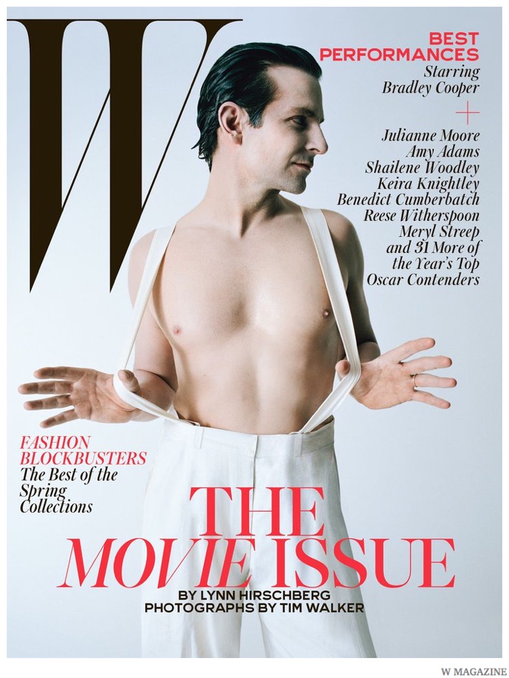 Look At Bradley Cooper Shirtless In A Suspender Suit on the Cover