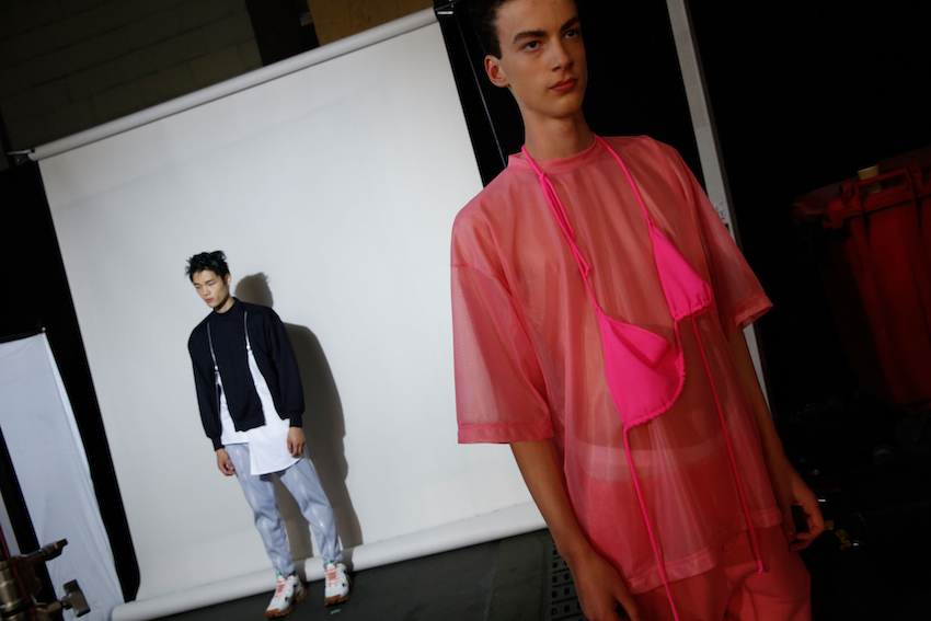 LONDON, ENGLAND - JUNE 12:  Backstage at the Christopher Shannon show during The London Collections Men SS16 at The Old Sorting Office on June 12, 2015 in London, England.  (Photo by Tristan Fewings/Getty Images)